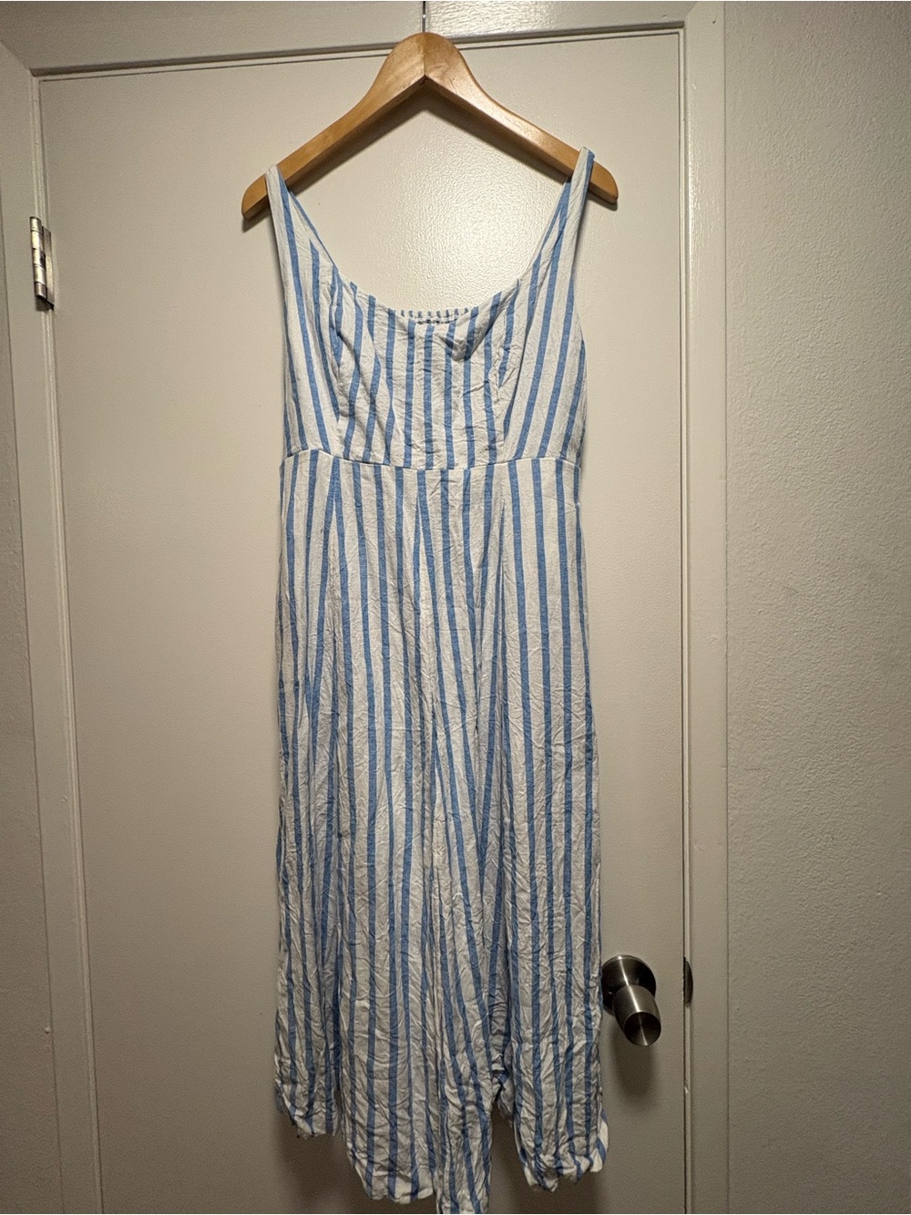 Old Navy Blue and White Striped Maxi Sundress